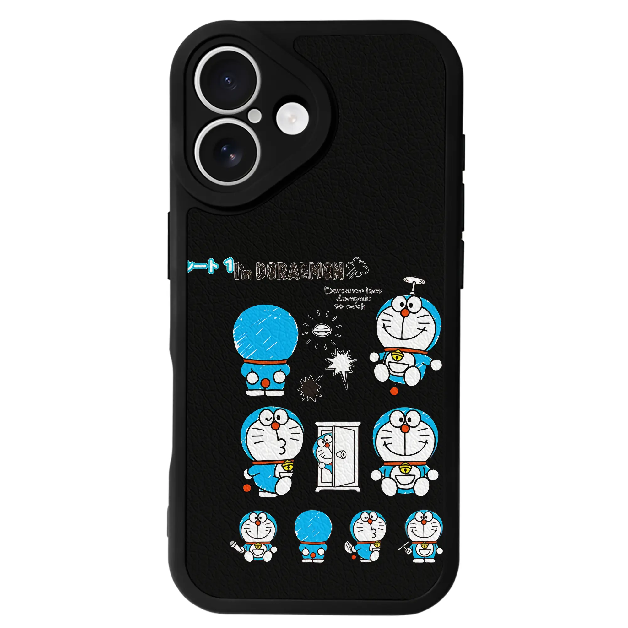 ドラえもん グッズドラえもん - IPhone 16シリーズ対応 ・ シリコンスマホケース ・ レザー調 ・ 高精度フィット ・ 耐衝撃 ・ ワイヤレス充電対応 ・ 精密カット